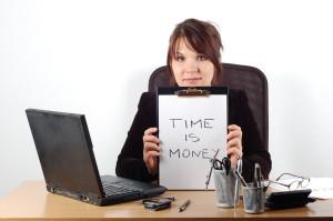 Biller working at desk